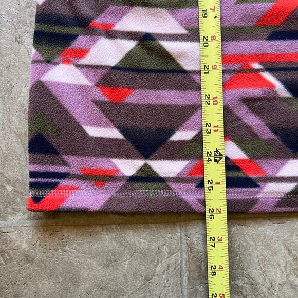 Eddie Bauer Fleece 1/4 Zip Sweater M Geometric Outdoor Granola Girl Cabincore - Picture 5 of 7